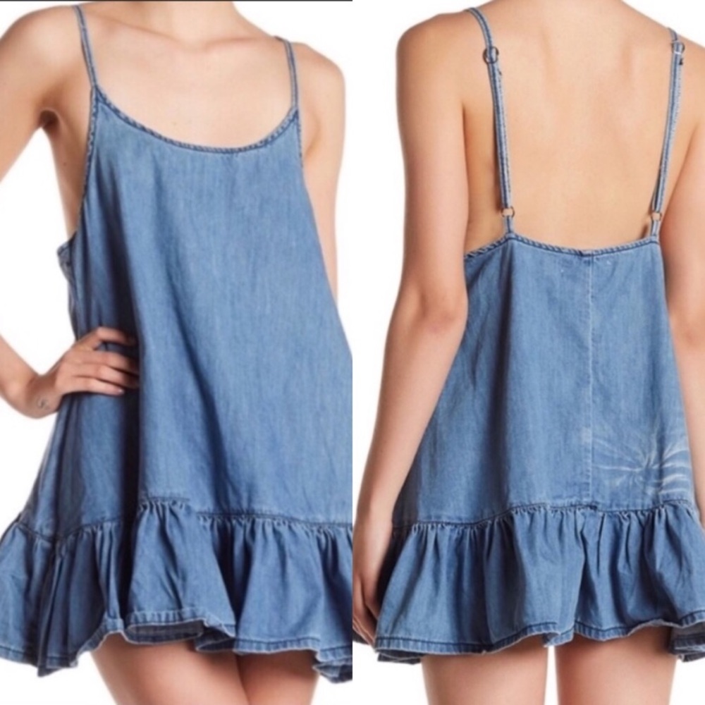 One Teaspoon Black Vixen Mini Ruffle Dress